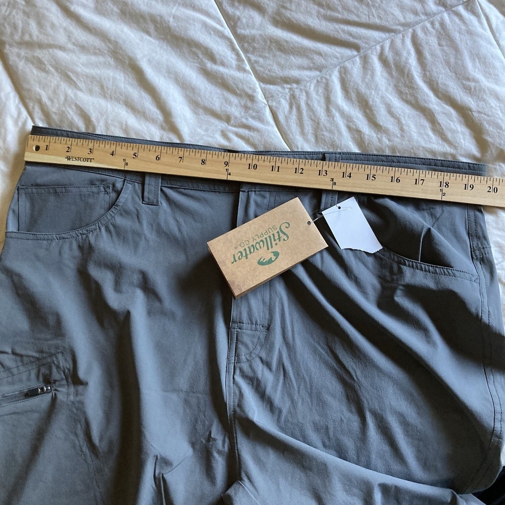 NWT Stillwater Supply Co Performance Shorts Mens 39-Waist (actual) Charcoal Gray - Picture 13 of 16